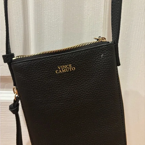 Vince Camuto Pebble Leather Black Crossbody Bag - Picture 2 of 9